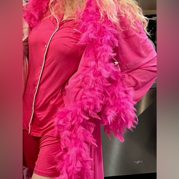 Pink Feather Robe - Picture 2 of 2
